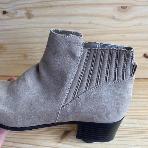 UNISA Tan Suede Heeled Ankle Boots - Picture 6 of 7